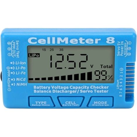 Testeur De Capacité Batterie Numérique Détecteur Balance Pour LiPo Servomoteur (1/4)