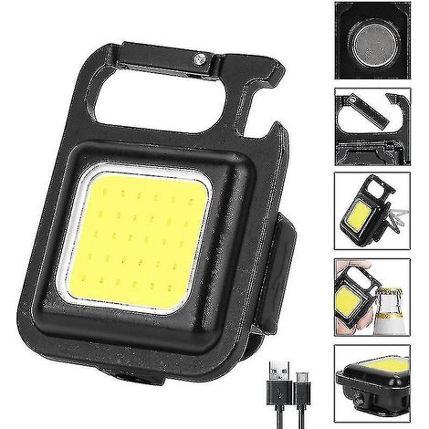 Mini lampe porte-clés USB d'extérieur, lampe de travail COB, lampe de réparation automobile, lampe d'urgence domestique (1/4)