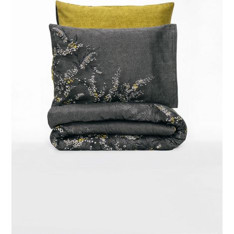 Funda nórdica, funda nórdica, ropa de cama Set 100% Algodón Verde Antracita (1/3)