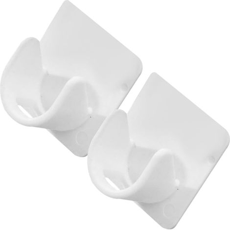 BESPORTBLE Supports de tringle à rideau de douche sans perçage, supports adhésifs, lot de 2, pour support de tringle à tension dans la salle de bain (1/5)