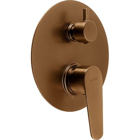 Miscelatore doccia ad incasso con deviatore oro rosa Como di Gedy (1/2)
