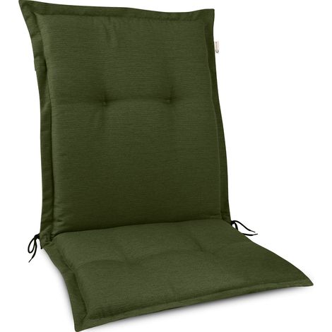 Beautissu Cuscino per sedie da giardino HighLux NL - Cuscino per sedie e sdraio - cuscini spessi 7 cm - Made in EU - cuscino in diverse misure e colori Verde scuro