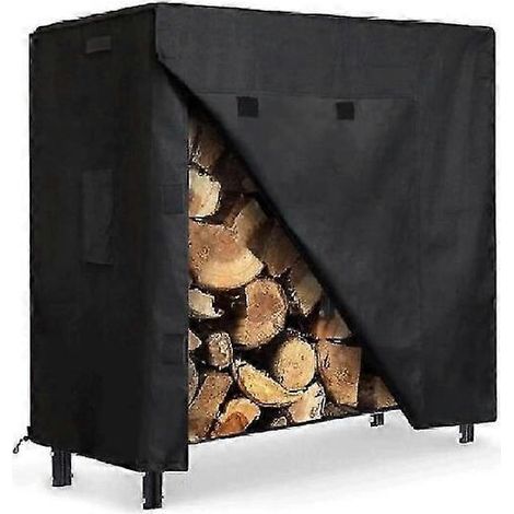 Empileur robuste pour bûches de cheminée, en acier tubulaire, pour le stockage du bois sur la terrasse. (1/5)