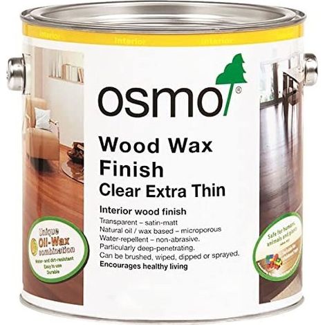 Osmo Wood Wax Finish - Clear Extra Thin - Satin - 750ml