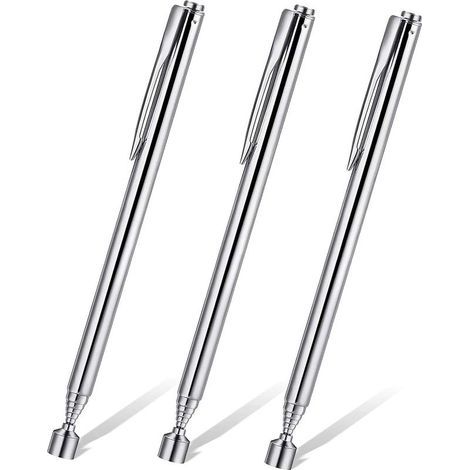Outils Télescopiques Magnétiques 3 Pièces,Magnet de Ramassage,Tige Télescopique Magnétiques Extensible Portable,Tige d\\'extension Magnétique de Ramassage,Tige Télescopiques Avec Clip de Poche (1/5)