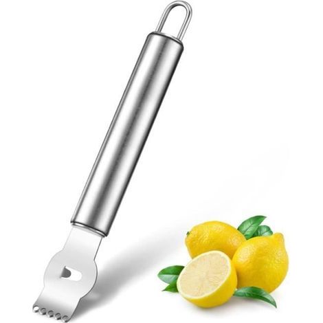 Pelapatate per limoni, grattugia professionale per limoni con coltello alla cannella, affetta-limoni in acciaio inossidabile per cocktail (1/4)