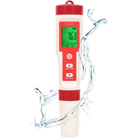 5-in-1-Digital-pH-Meter, elektronischer Wasser-pH-Tester mit LCD-Anzeige – misst pH, ORP, HA2, TEMP, für Schwimmbecken, Aquarien, Hydrokulturen und Spa