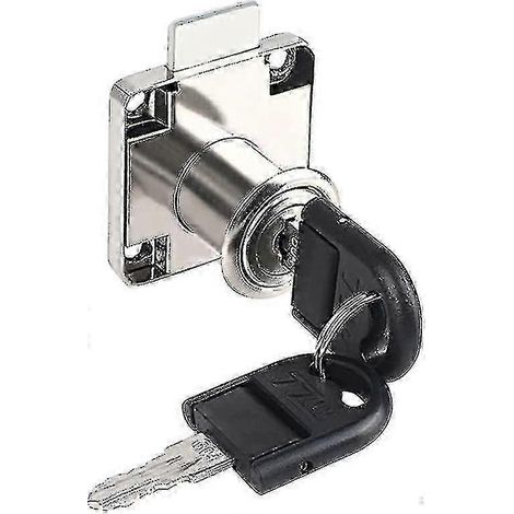 Ensemble de 4 verrous à came avec 2 clés pour portes de placards, armoires et tiroirs de bureau. (1/5)