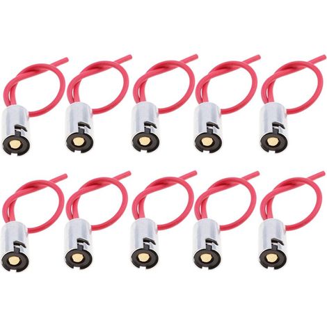 10 pièces ba9s lampe ampoule titulaire base femelle connecteur de fil (1/5)