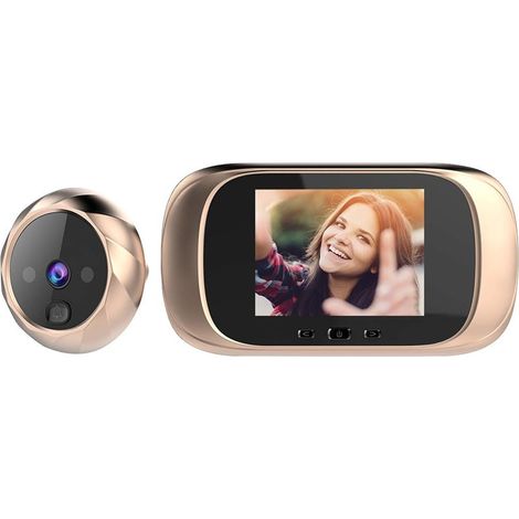 Juicon de porte numérique - 2,8'' - Écran LCD - Vision nocturne - Surveillance de porte numérique Or (1/5)