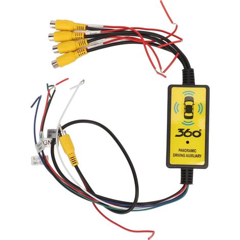Commutateur de Répartiteur de Caméra de Recul de Voiture 4 Entrées 1 Sortie Convertisseur de Commutateur Vidéo de Voiture avec Télécommande, DC816V, large compatibilité (1/5)