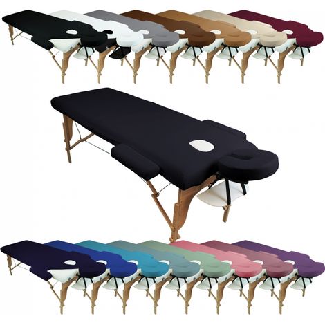 Kit complet de housses pour table de massage - Éponge - Gris anthracite - Vivezen