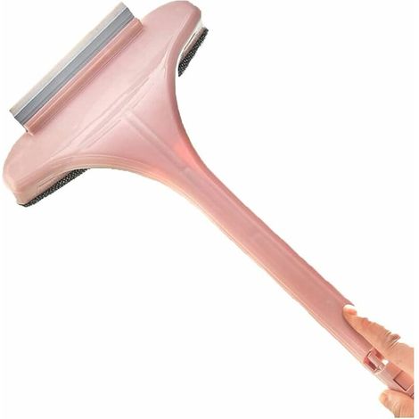 Window Cleaning Brush, Expandable Mesh Screen Cleaning Brush Multifunctional Glass Washing Kit Auto Car Wash Equipment Balcony Curtain Window Scraper Kitchen Bathroom (Pink) (1/5)