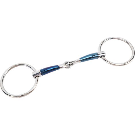 Mors de bride 130 mm (5,1 pouces) en acier inoxydable à bords souples pour un confort optimal, accessoire d'écurie pour chevaux de ferme. (1/5)