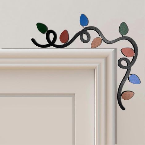 Weihnachts-Türaufsatz, Urlaubsdekoration, lustiger Schneemann, Weihnachtsmann oben, Türrahmen, Eckschild, Dekorationen (Weihnachtslichter) (1/5)