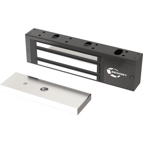 Ventouse électromagnétique en applique 500 daN 12/24V DC NF S 61-937 - Noir - SEWOSY - V550N