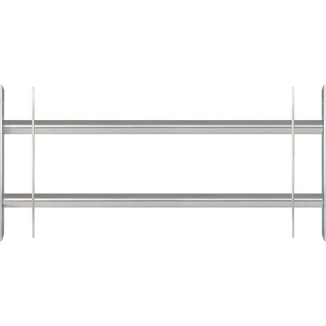 Alberts 563684 Grille de fenetre de style Secorino Basic  coulissante, pour les fenetres exterieures  grille de protection anti-effraction  galvanisee, en bleu  300 x 700-1050 mm (1/5)