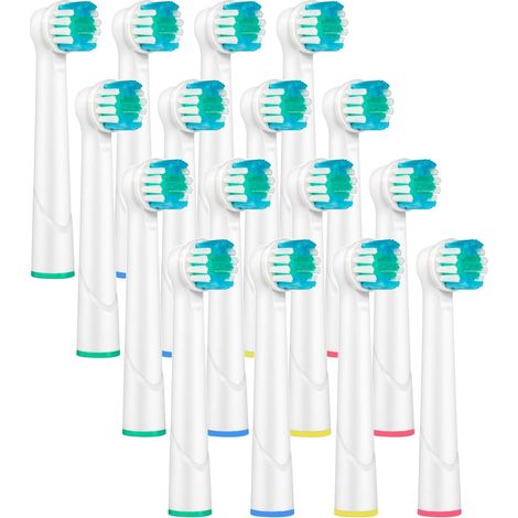 16 Pack Replacement Brush Heads Compatible with Braun, Refills with Dupont Soft Filaments, Deep Cleaning and Gum Care (1/5)
