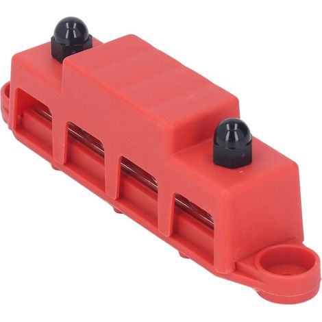 Hochleistungs-Stromverteilerblock mit 4 M8-Bolzen für Wohnmobile und Yachten, 48 V DC, 250 A, rot (1/5)