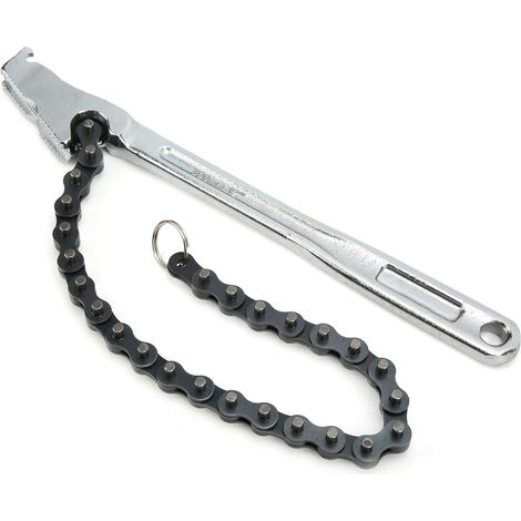 Clé à chaîne acier chromé vanadium, haute dureté, surface polie chromée, outil à main 12 pouces (1/5)