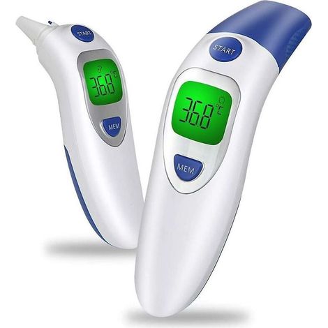 Medical forehead and ear thermometer, digital infrared thermometer (1/5)
