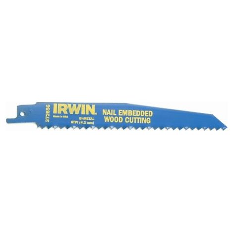 IRWIN SABRE SAW BLADES NAIL EMBEDED WOOD 656R X2