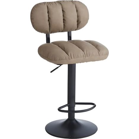Sgabello girevole bar ecopelle tortora Tati – Stile e comfort in un design contemporaneo (1/4)