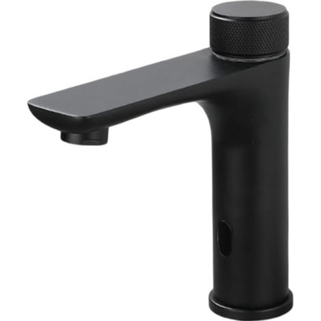 1 Robinet, Capteur infrarouge, Acier inoxydable 304, Design ergonomique, Noir, Cuisine Salle de bain (1/4)