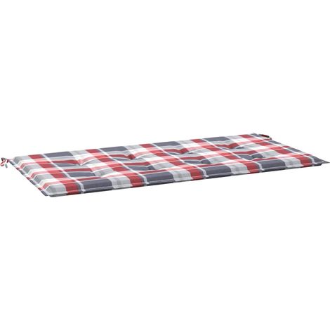 Maison Exclusive - Cuscino per Panca a Quadri Rossi 100x50x3 cm Tessuto Oxford (1/5)