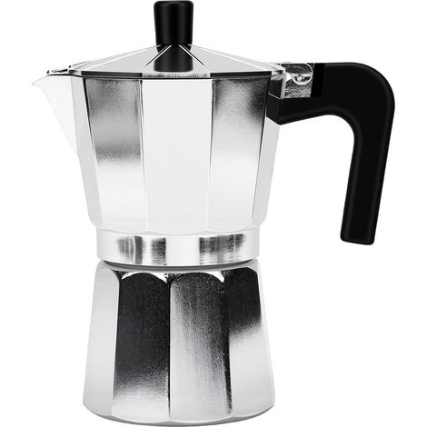 6-Cup 300ml Coffee Maker with Removable Lid, Heat Resistant Moka Pot for Home and Camping, Cast Aluminum, 10 oz, 6 Servings (1/5)