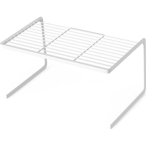 Égouttoir à vaisselle blanc en acier carbone robuste empilable multifonction rangement cuisine pour assiettes bols cuisine L 28x21x19,5 cm (1/5)