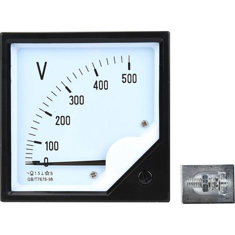 Voltmètre analogique à panneau carré AC 0-500V pour appareils de commande électronique (1/5)