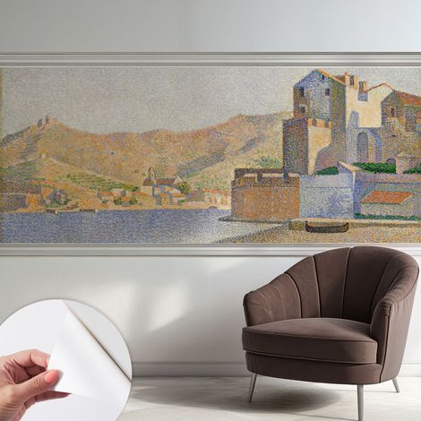 Tapete Selbstklebend - abwaschbar - Tapete mit Motiv - trendige Wanddeko - elegant Fototapete  Sommerlicher Hafen 250x104 cm (1/5)