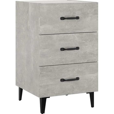 Maison Exclusive - Comodino Grigio Cemento 40x40x66 cm in Legno Multistrato