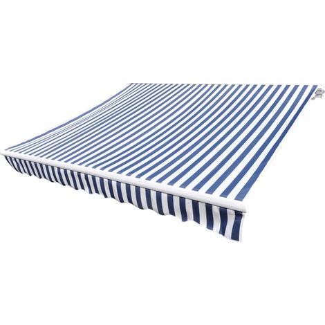 Maison Exclusive - Markisenbespannung Canvas Blau & Weiß 3,5x2,5