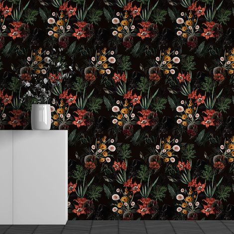 Papier peint panoramique - Motif Fleurs - 130 cm x 81 cm (1/3)