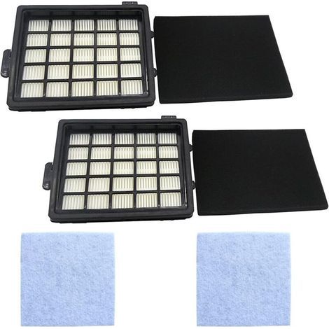 2 morceaux Filtre HEPA pour aspirateurs Philips (fc8071/01) avec moteur filtre d'entrée (1/4)