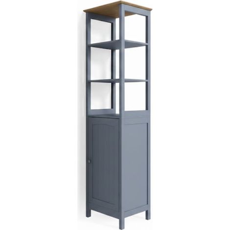 Mobile bagno alto Bianco, Grigio, 40 x 160 cm, Vicco