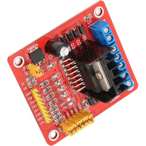Module de commande de moteur pas à pas CC à double pont en H L298N, carte de commande de moteur multifonctionnelle (1/5)