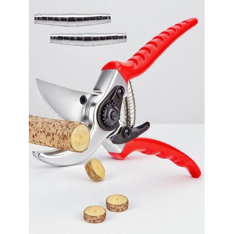 Sécateur de jardin de 25 mm de diamètre de coupe avec 2 ressorts de rechange, lame japonaise SK5 en acier à haute teneur en carbone, poignées en aluminium forgé, coupe dérivation, sécateur pour (1/5)