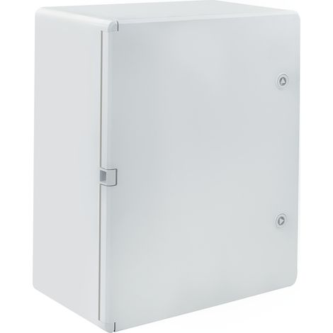 Boîtier électrique ABS étanche vide avec plaque de montage galvanisée et système de verrouillage sécurisé - Dimensions : H 50 x L 40 x P 24 cm - Réf. FCT504024P (1/5)