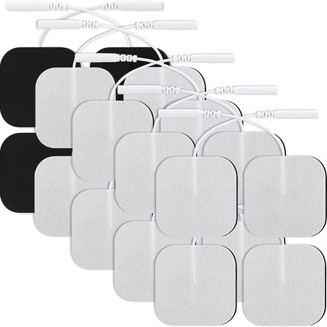 Électrodes TENS 5x5cm pour appareil de thérapie numérique TENS EMS, masseur corporel avec prise de 2mm (20 pièces) (1/5)