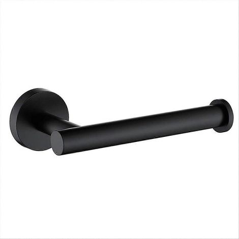 Distributeur de papier toilette mural rond en acier inoxydable 304, noir. (1/5)