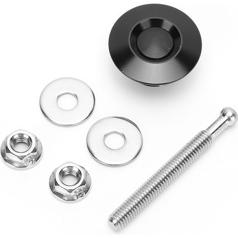 GARRYFIZH Goupilles de capot universelles à bouton-poussoir de 30 mm / 1,2 po à dégagement rapide pour voiture, noires