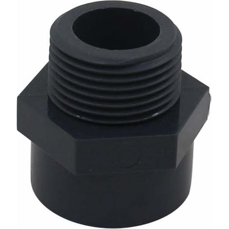 50-mm-PVC-Außengewinde-Endstück, Schraubanschluss für Pools, PVC-Mischverbindung, PVC-Gewindehülse, DN40, 2 Stück (Innendurchmesser 50 mm – 1-1/2"-Gewinde) (1/5)