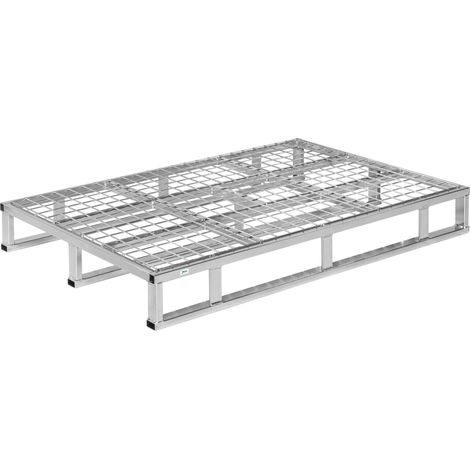 Kongamek Stahlpalette 1200x800x153mm mit Gitter und 1000kg Tragkraft