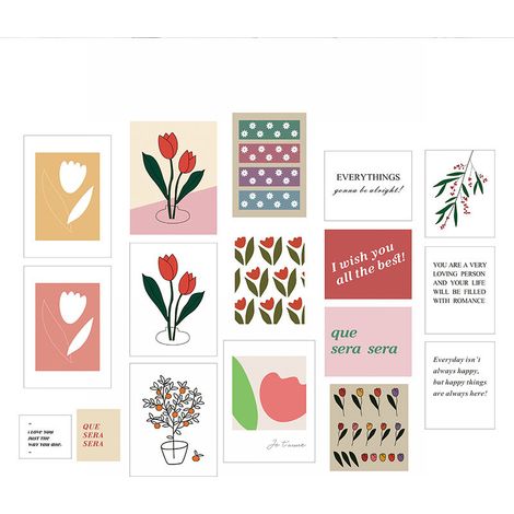 Cartes Murales Décoratives Thème Fleuri - Posters pour Décoration d'Intérieur Maison (1/4)