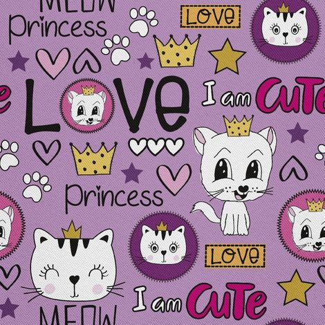 Tela decorativa para exteriores Oxford - Motivo de gatos felices I DX701 (1/5)