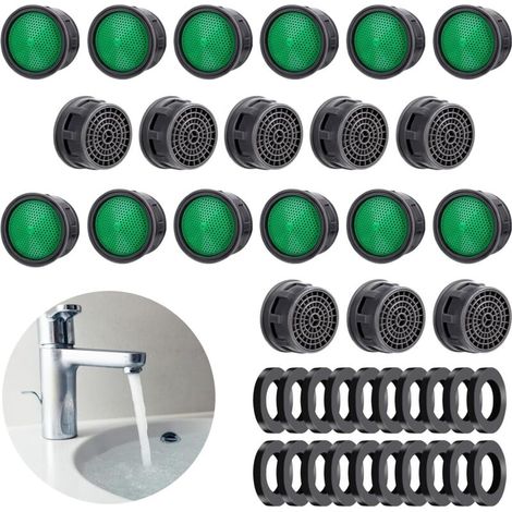 20pcs Aérateurs de robinet, filtre limiteur de débit de robinet avec lave linge aérateur d'évier à économie d'eau pièces de rechange pour salle de bain ou cuisine adapté aux aérateurs (1/4)