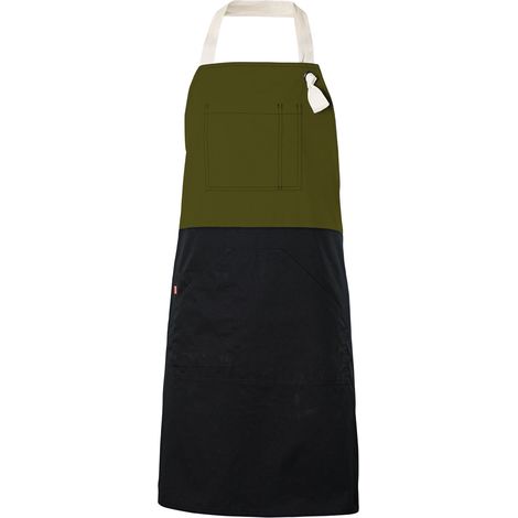 Delantal con peto bicolor 404210B Verde caza